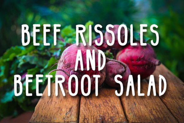 beef rissoles and beetroot salad recipe