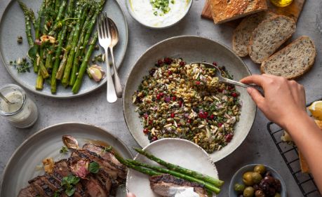 mediterranean diet can support thyroid function dishes on table